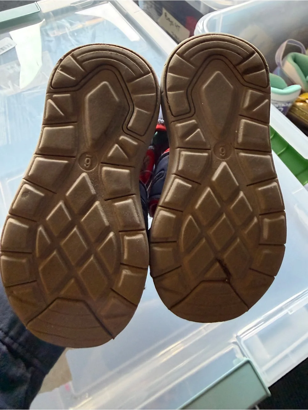 Stride Rite Navy and Red Closed-Toe Kids Sandals